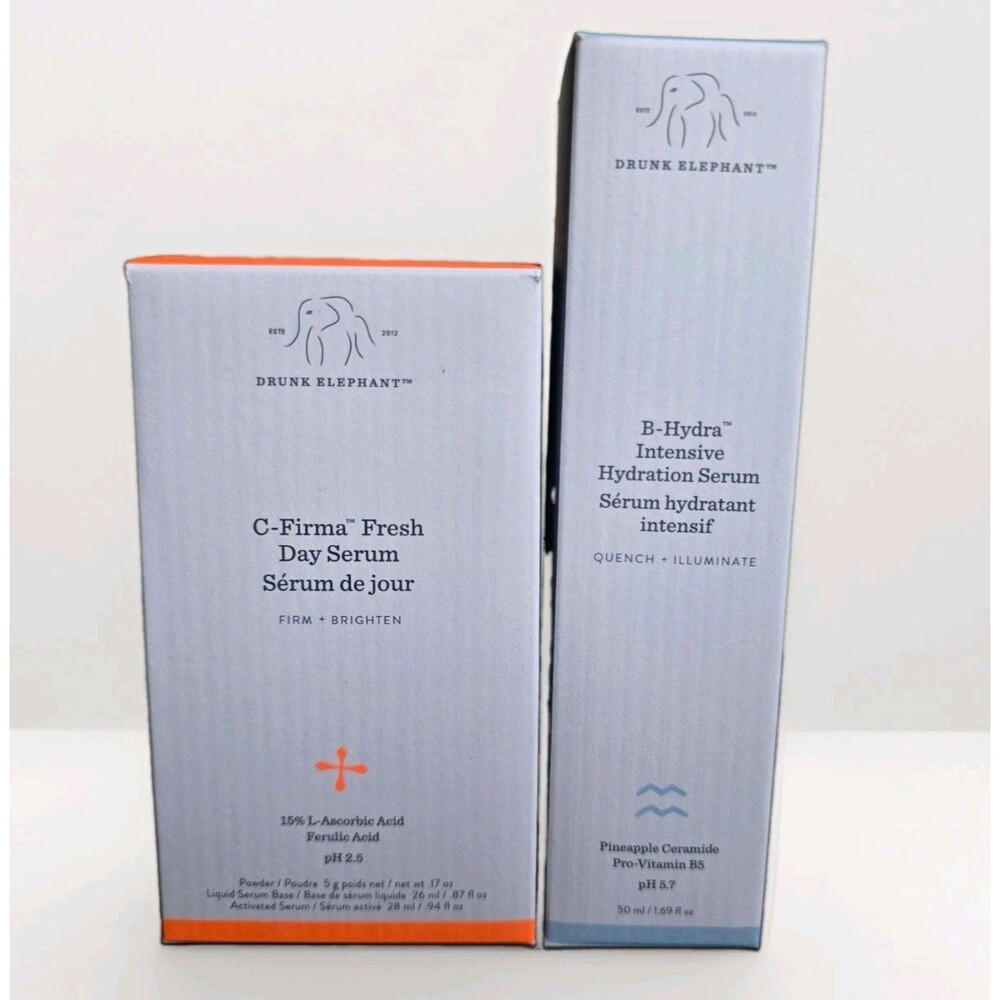 Drunk Elephant C-Firma Fresh Day Serum & B-Hydra Intensive Hydration Serum NIB